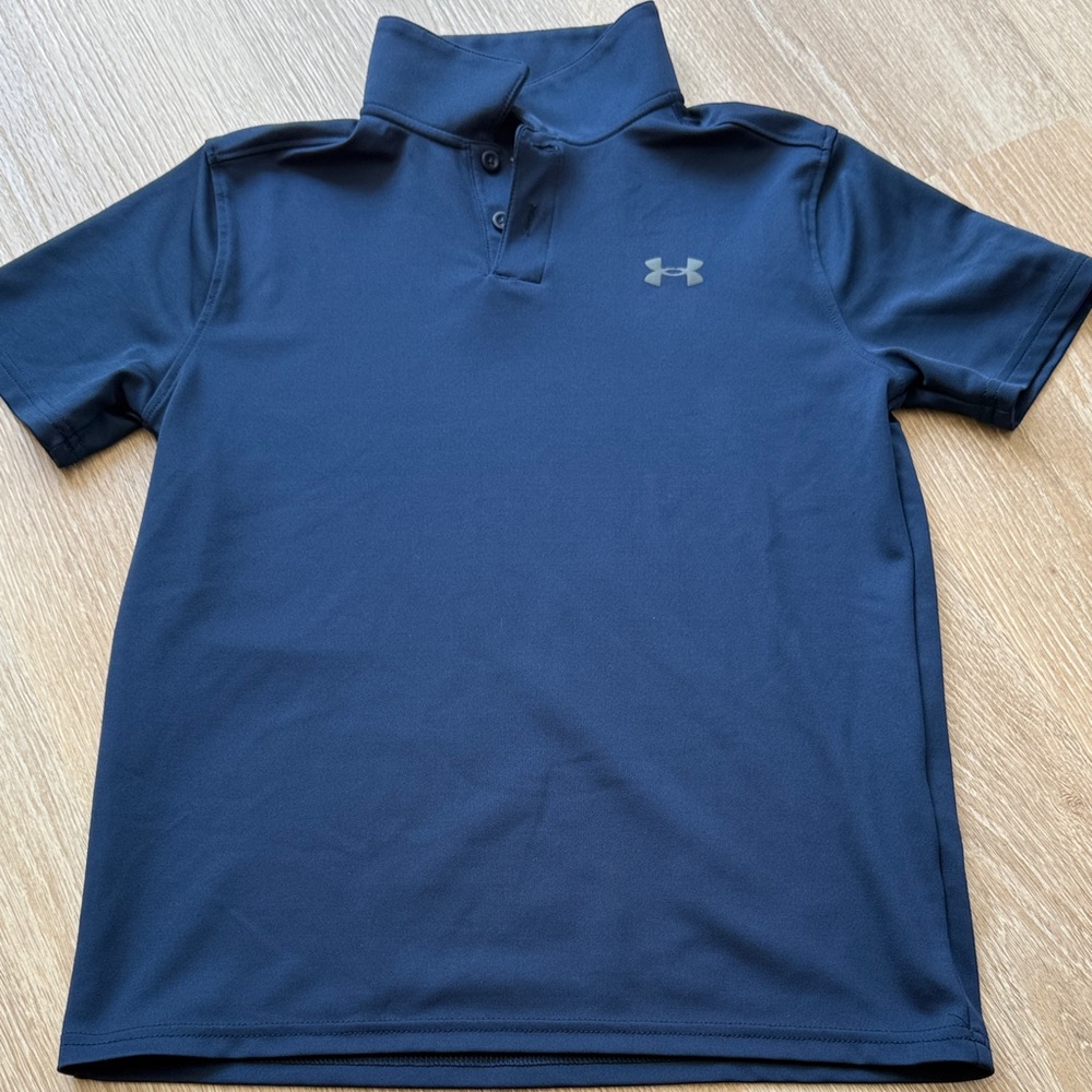 Under Armour Boys Dark Blue Polo Shirt